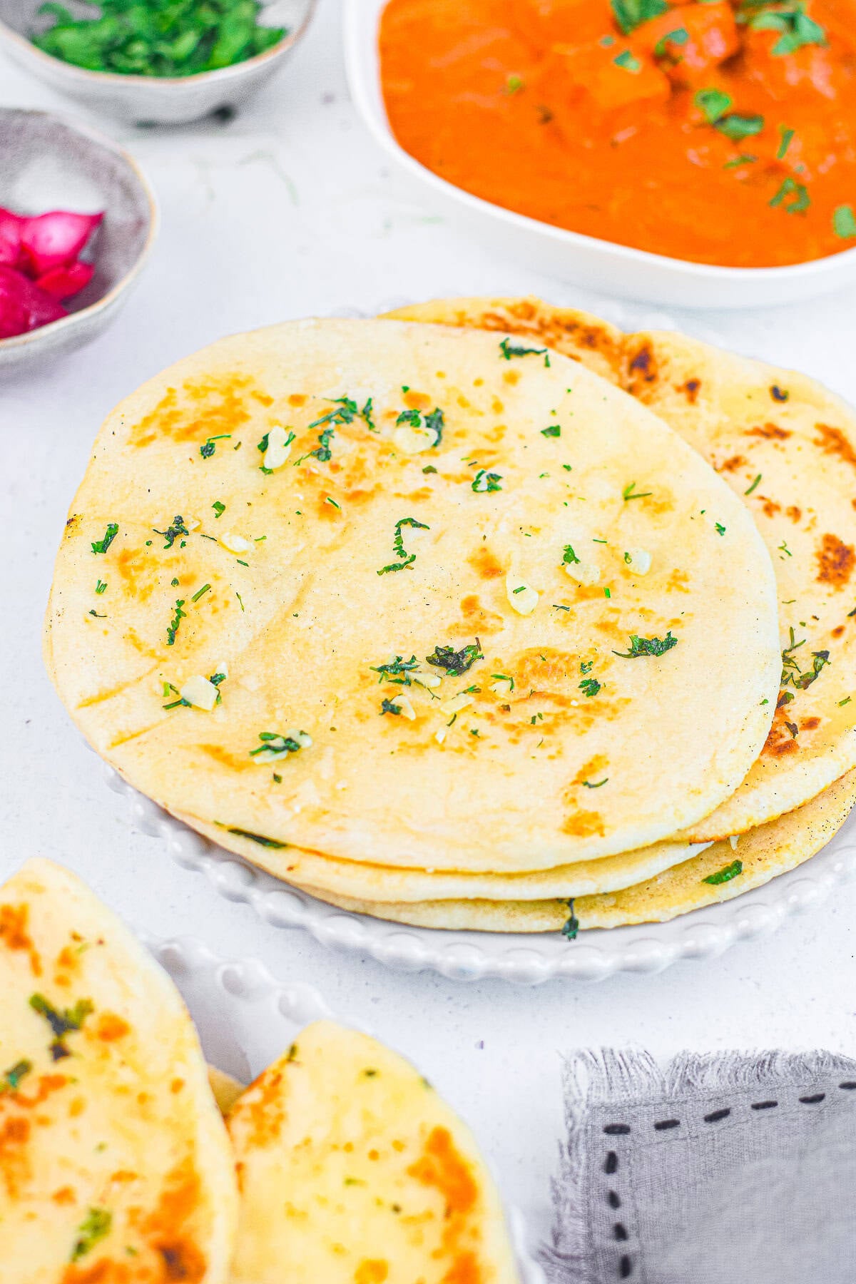 Air Fryer Naan Bread Recipe (Garlic Flavor)