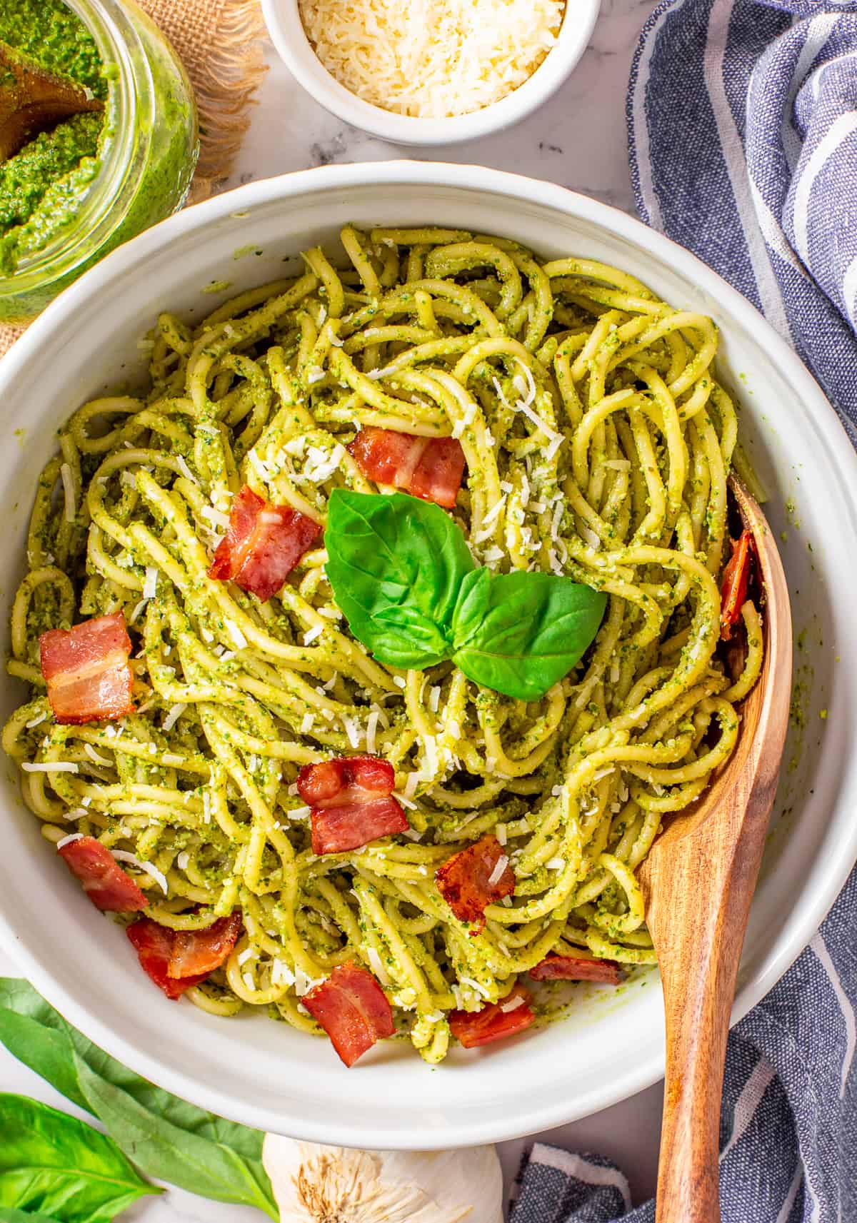 Bacon Pesto Pasta Recipe