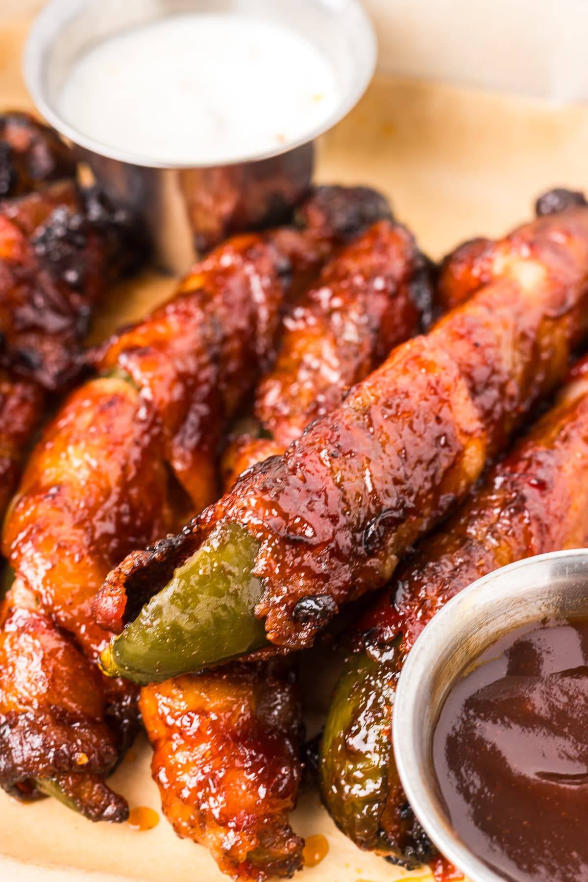 Air Fryer BBQ Bacon Wrapped Dill Pickles