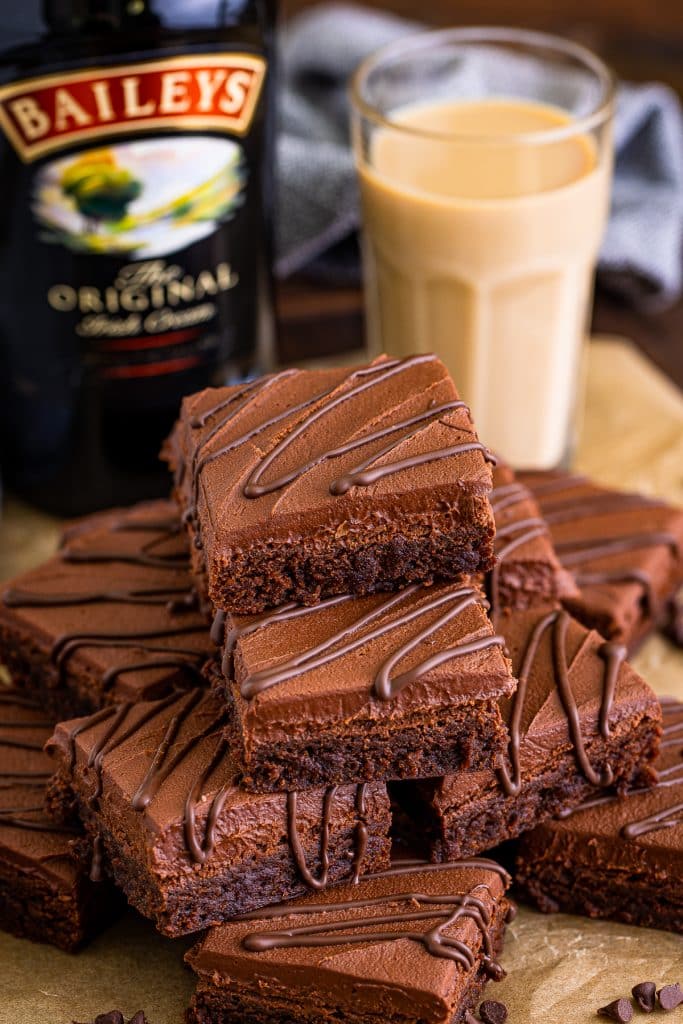 Bailey’s Brownies with Irish Cream Ganache