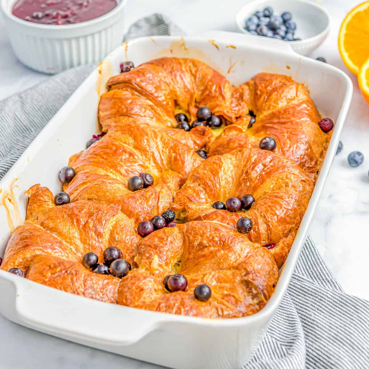 Blueberry Croissant French Toast
