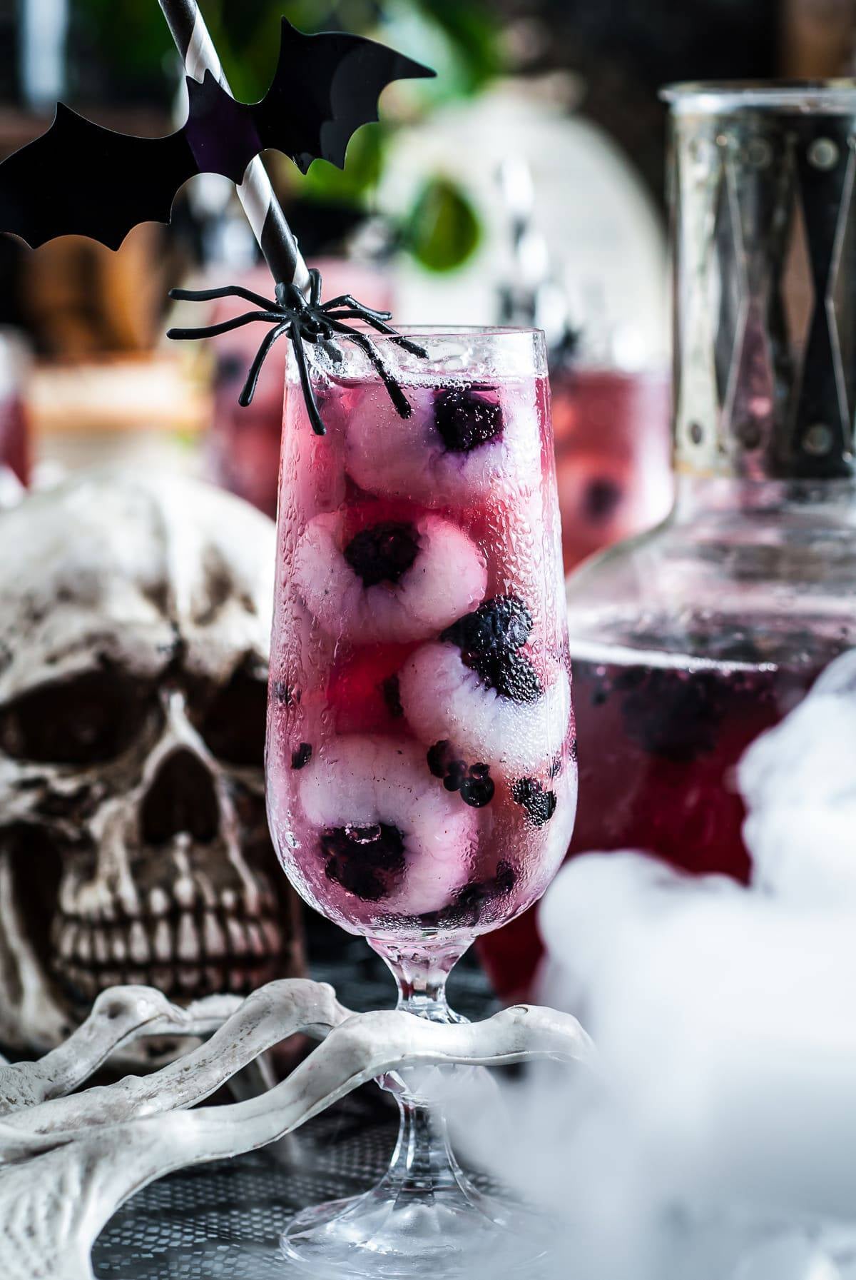 Spooky Halloween Punch with Eyeballs (Non-Alcoholic Recipe)
