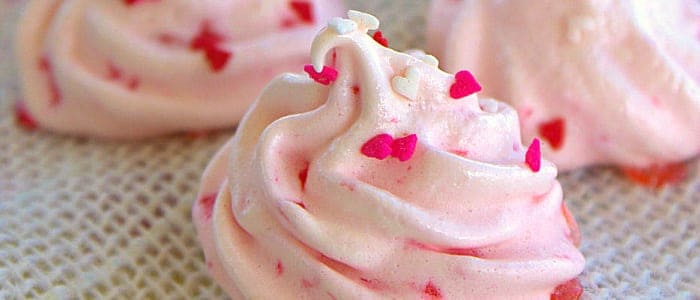 Cherry Vanilla Meringue Cookies