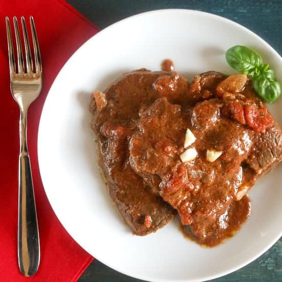 Fettina Pizzaiola {Sliced Beef in Tomato Sauce} {contributor Rosemary}