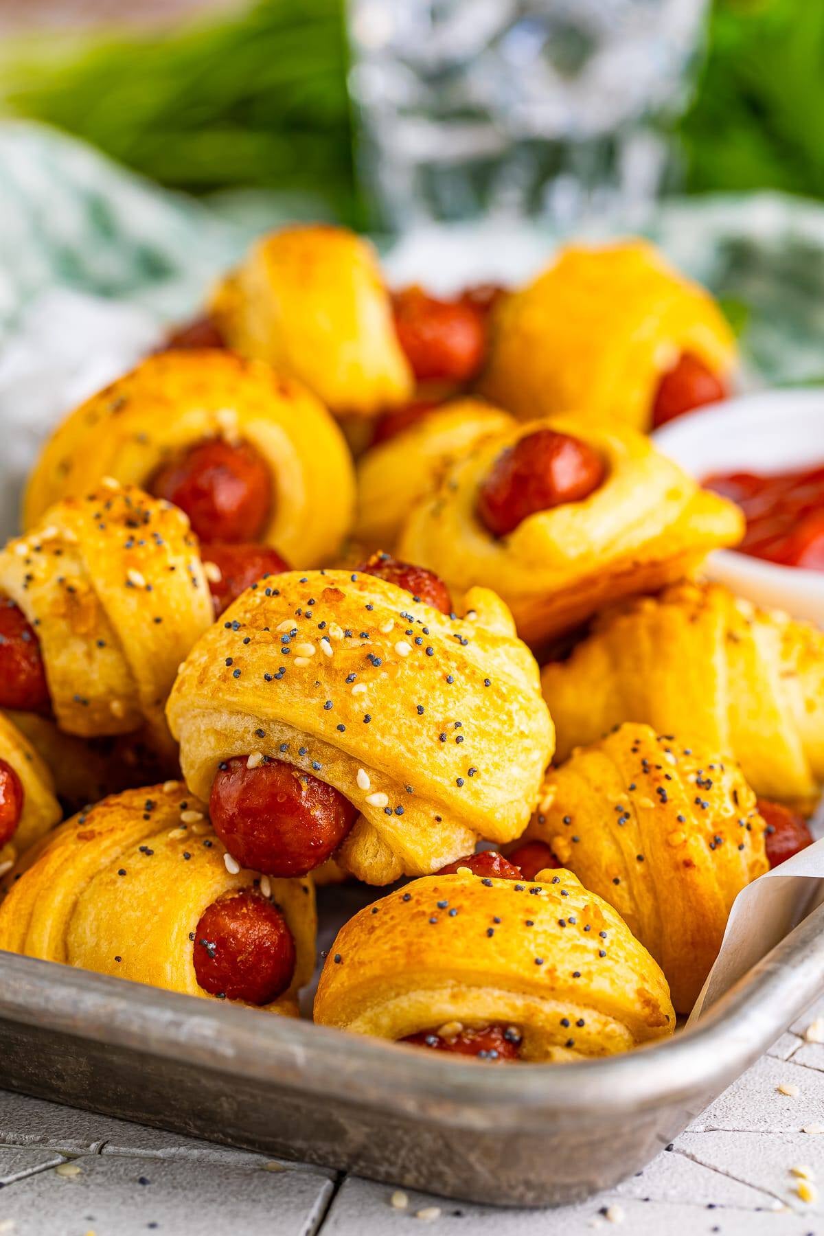 Mini Pigs in a Blanket with Savory Glaze
