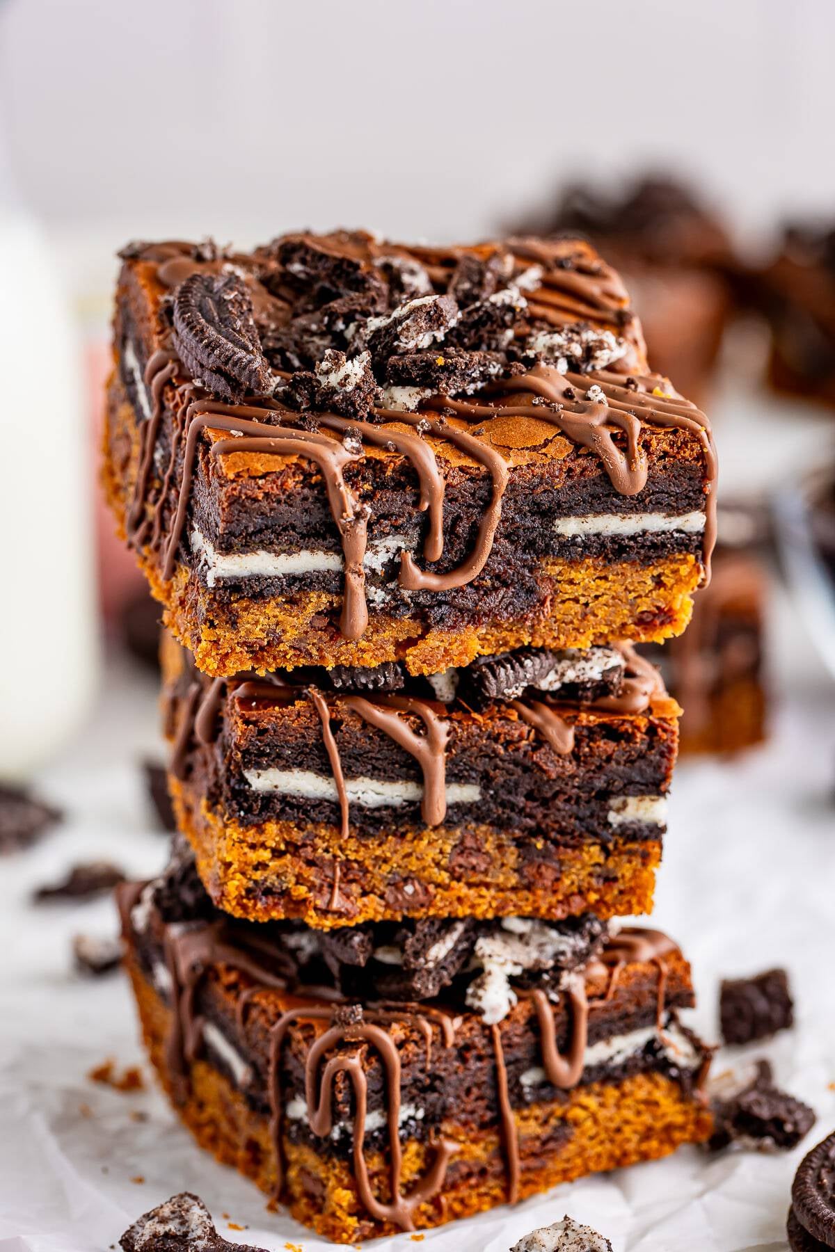 Easy Brookie Oreo Bars Recipe (From Box Mix)
