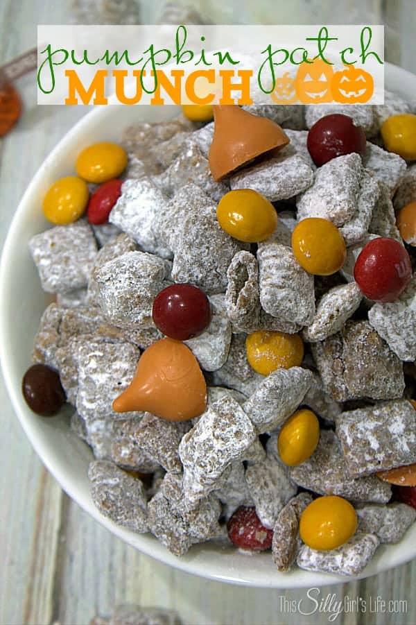 Pumpkin Patch Munch {Muddy Buddies} with Free Printable