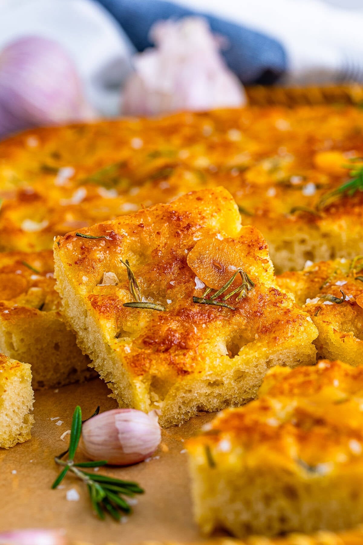 Homemade Easy Focaccia Recipe (Garlic Rosemary)
