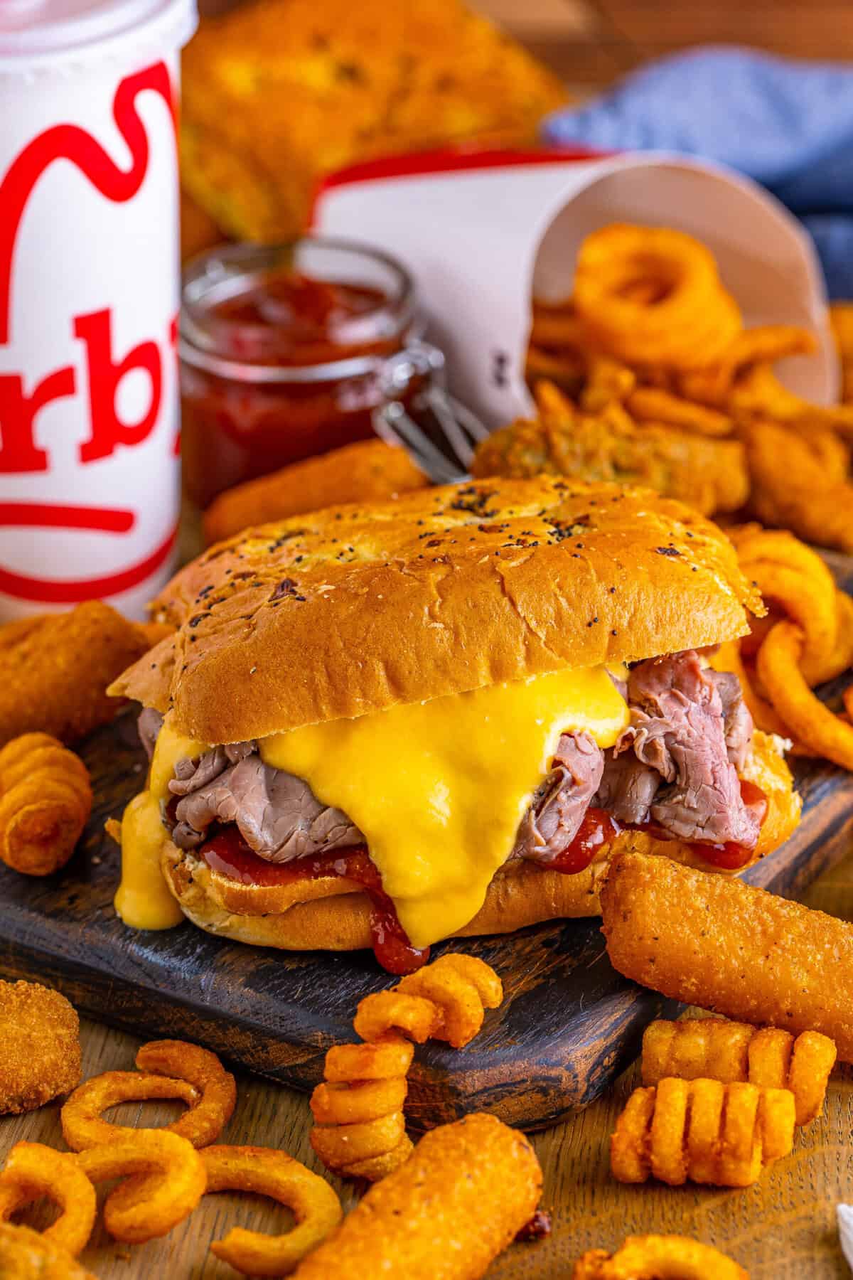 Copycat Arbys Beef and Cheddar Sandwich Recipe
