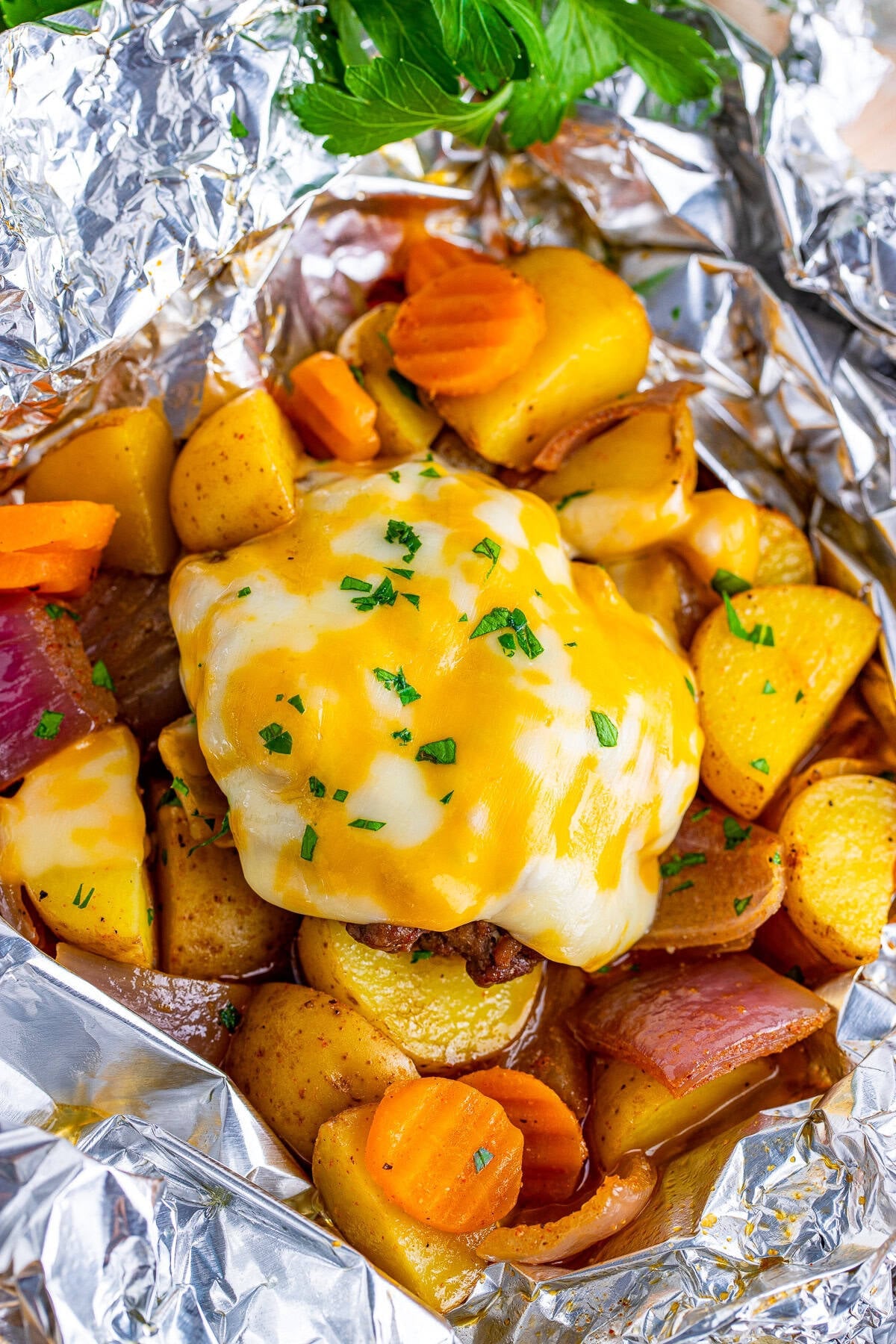 Hamburger Hobo Dinner Foil Packets Recipe