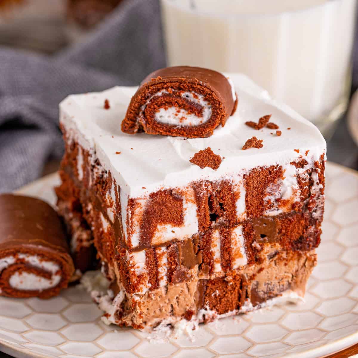Chocolate Swiss Cake Roll Lush Cake