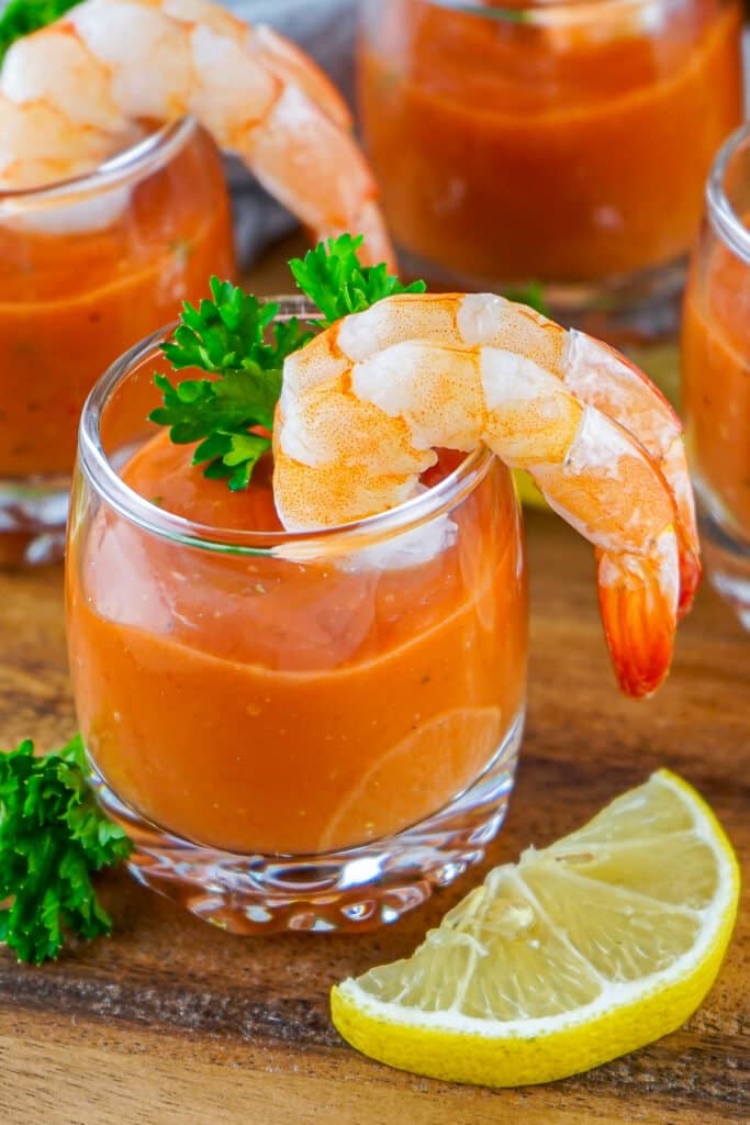 Cocktail Shrimp Shooters Appetizer Recipe
