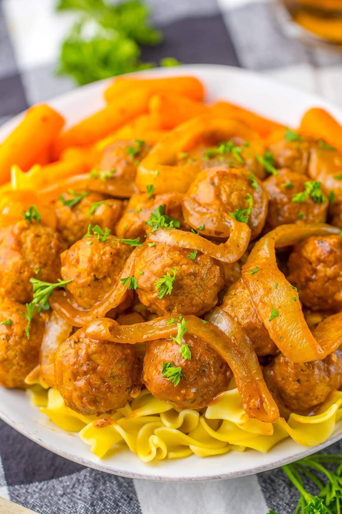 Slow Cooker French Onion Meatballs Recipe