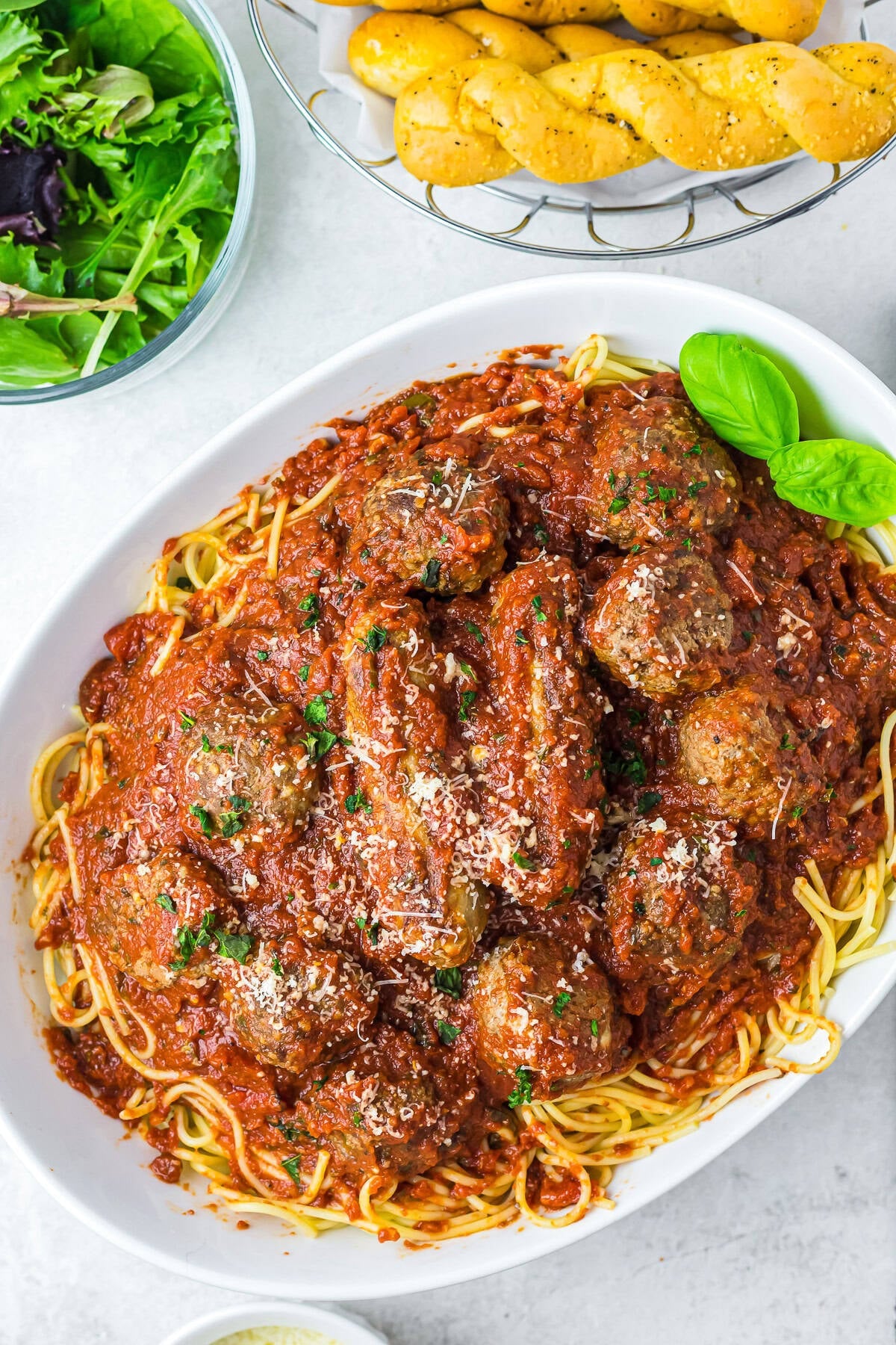Spaghetti and Meatballs with Italian Sausage