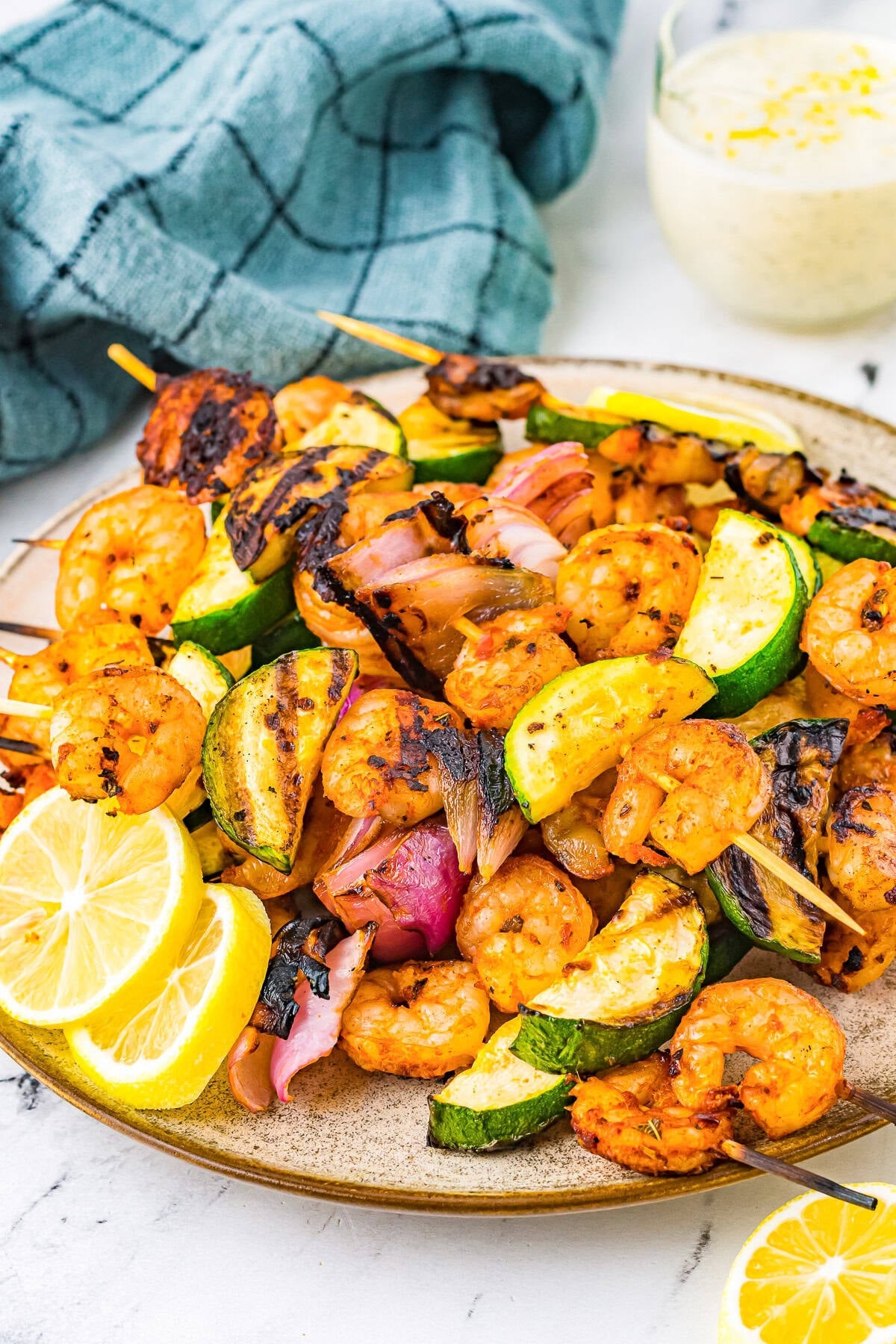 Spicy Marinated Grilled Shrimp Skewers