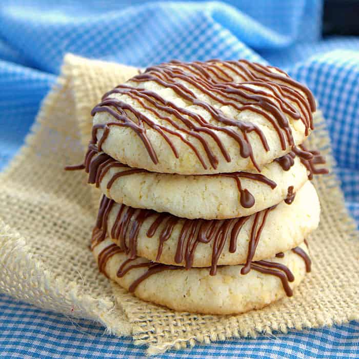 Chocolate Drizzled Potato Chip Cookies Recipe