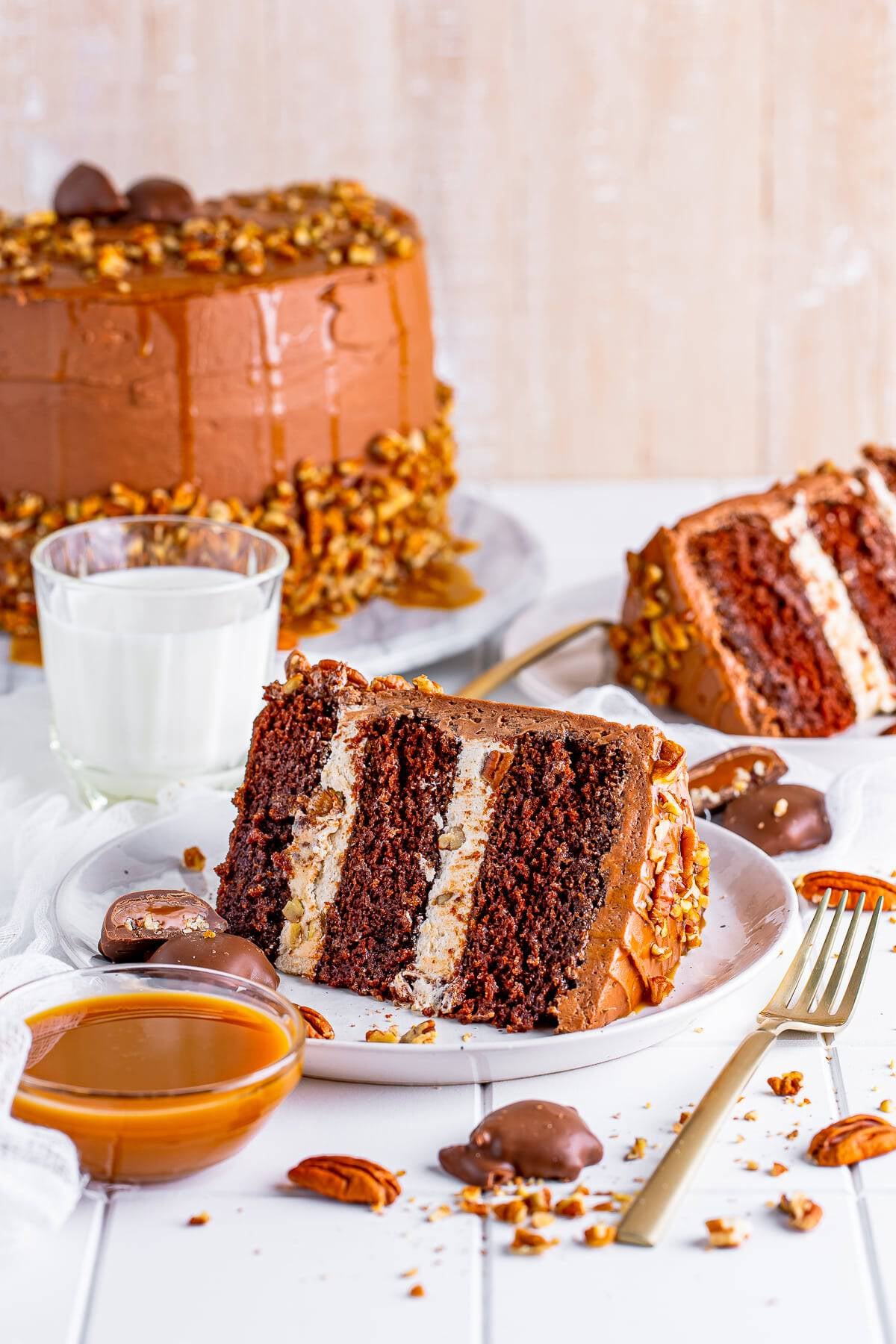 Layer Chocolate Turtle Cake Recipe