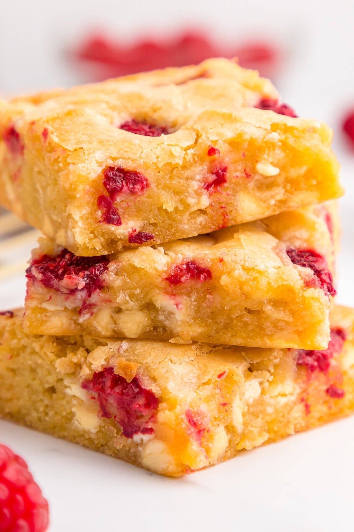 Raspberry White Chocolate Blondies (Best Easy Recipe)