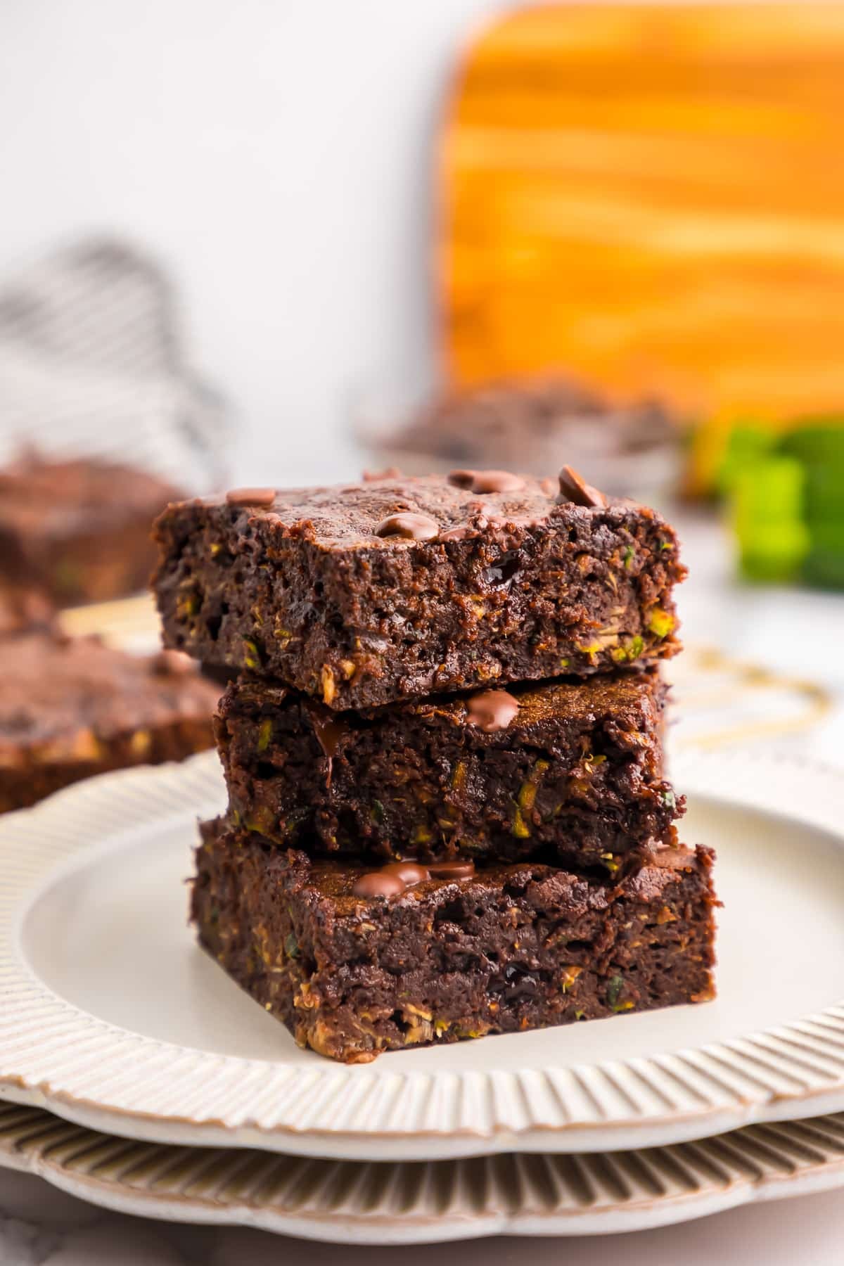 Moist Double Chocolate Zucchini Bars Recipe